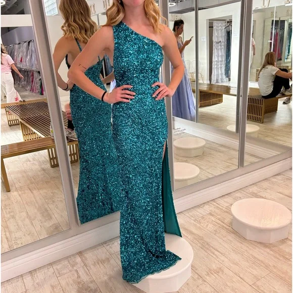 strapless open back dress Satin Sweetheart Sky Blue A-line Long Prom Dresses with 3D Floral Appl –  Musebridals